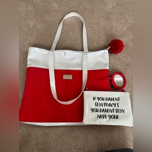 Macy’s New York Large Tote, Makeup Bag, and Keychain